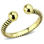 Jewellery Kingdom Ladies Rope No Stone Band 18kt Steel No Tarnish Ball Ends Ring (Gold) - Jewelry Rings - British D'sire