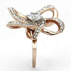 Jewellery Kingdom Ladies Rose Gold Cz Flower Steel 14kt Cocktail Statement Handmade Pretty - Mens Jewellery - British D'sire