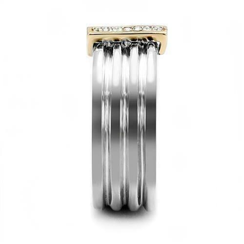Jewellery Kingdom Ladies Rose Gold Wedding Eternity Simulated Diamonds Stainless Steel Band (Silver) Secondary image