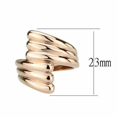 Jewellery Kingdom Ladies Rose No Stone Band 18k Flat Stamped Steel Ring (Gold) Secondary image