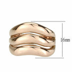 Jewellery Kingdom Ladies Rose No Stone Bband 18kt Flat Stamped Steel Any Finger Ring (Gold) - Jewelry Rings - British D'sire