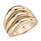 Jewellery Kingdom Ladies Rose No Stone Bband 18kt Flat Stamped Steel Any Finger Ring (Gold) - Jewelry Rings - British D'sire