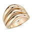 Jewellery Kingdom Ladies Rose No Stone Bband 18kt Flat Stamped Steel Any Finger Ring (Gold) - Jewelry Rings - British D'sire