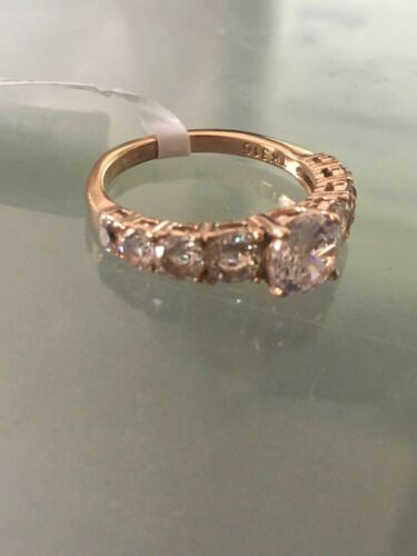 Jewellery Kingdom Ladies Rose Steel Anniversary Cubic Zirconia Engagement Ring Secondary image