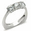 Jewellery Kingdom Ladies Round Three Stone Anniversary Cubic Zirconia Sterling Silver Ring - Jewelry Rings - British D'sire