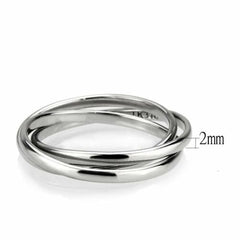 Jewellery Kingdom Ladies Russian Wedding Band Stainless Steel Ring (Silver) - Engagement Rings - British D'sire