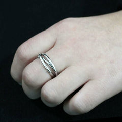 Jewellery Kingdom Ladies Russian Wedding Band Stainless Steel Ring (Silver) - Engagement Rings - British D'sire