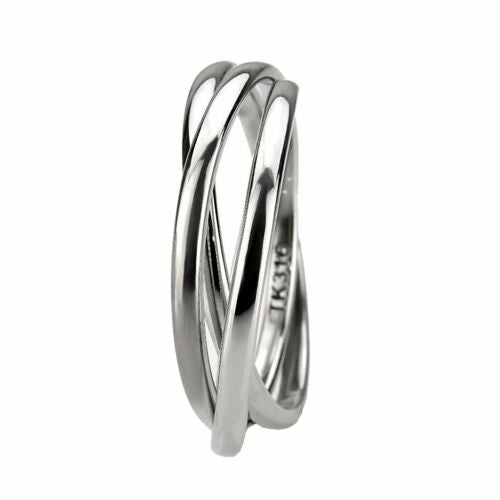 Jewellery Kingdom Ladies Russian Wedding Band Stainless Steel Ring (Silver) - Engagement Rings - British D'sire