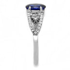 Jewellery Kingdom Ladies Sapphire Blue Oval 1.50 Carat Cz Stainless Steel Ring - Jewelry Rings - British D'sire