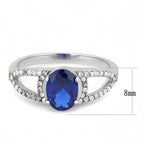 Jewellery Kingdom Ladies Sapphire Blue Oval 1.50 Carat Cz Stainless Steel Ring - Jewelry Rings - British D'sire