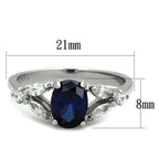 Jewellery Kingdom Ladies Sapphire Oval Simulated Diamonds Marquise Ring (Blue) - Jewelry Rings - British D'sire