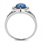 Jewellery Kingdom Ladies Sapphire Pear Cz 2.50 Carat Silver Stainless Steel Blue Montana Ring - Jewelry Rings - British D'sire