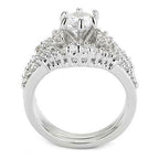 Jewellery Kingdom Ladies Set Engagement Wedding Band Baguettes 3pcs Sparkling 3pcs Cubic Zirconia Ring - Jewelry Rings - British D'sire