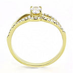 Jewellery Kingdom Ladies Set Gold Engagement Wedding Band Stainless Steel Elegant Ring - Jewelry Rings - British D'sire
