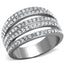 Jewellery Kingdom Ladies Silver Cubic Zirconia Dome Cz Clear Stainless Steel Ring - Jewelry Rings - British D'sire