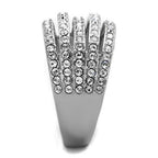 Jewellery Kingdom Ladies Silver Cubic Zirconia Dome Cz Clear Stainless Steel Ring - Jewelry Rings - British D'sire