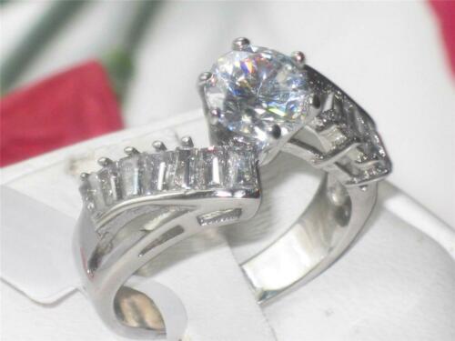Jewellery Kingdom Ladies Silver Cubic Zirconia Stainless Steel 3K Solitaire Baguette Ring Secondary image
