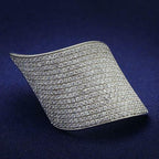 Jewellery Kingdom Ladies Silver Cz Cubic Zirconia Pave Band Wide Comfort Stamped Ring - Jewelry Rings - British D'sire