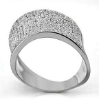 Jewellery Kingdom Ladies Silver Cz Cubic Zirconia Pave Band Wide Comfort Stamped Ring - Jewelry Rings - British D'sire