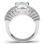 Jewellery Kingdom Ladies Silver Cz Sterling Silver Emerald Cut 8 Carat Ring - Jewelry Rings - British D'sire