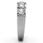 Jewellery Kingdom Ladies Silver Eternity Ring 6mm Band Stainless Steel Simulated Diamonds - Jewelry Rings - British D'sire