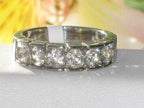 Jewellery Kingdom Ladies Silver Eternity Ring 6mm Band Stainless Steel Simulated Diamonds - Jewelry Rings - British D'sire