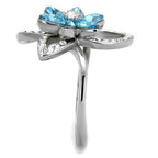 Jewellery Kingdom Ladies Silver Flower Marquise Cz Stainless Steel Cocktail Ring - Jewelry Rings - British D'sire