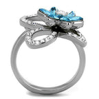 Jewellery Kingdom Ladies Silver Flower Marquise Cz Stainless Steel Cocktail Ring - Jewelry Rings - British D'sire