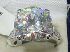 Jewellery Kingdom Ladies Silver Ring Solitaire Accents Sterling Silver Cubic Zirconia 4 Carat - Jewelry Rings - British D'sire