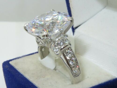 Jewellery Kingdom Ladies Silver Ring Solitaire Accents Sterling Silver Cubic Zirconia 4 Carat - Jewelry Rings - British D'sire