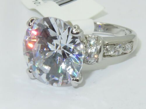 Jewellery Kingdom Ladies Silver Ring Solitaire Accents Sterling Silver Cubic Zirconia 4 Carat - Jewelry Rings - British D'sire