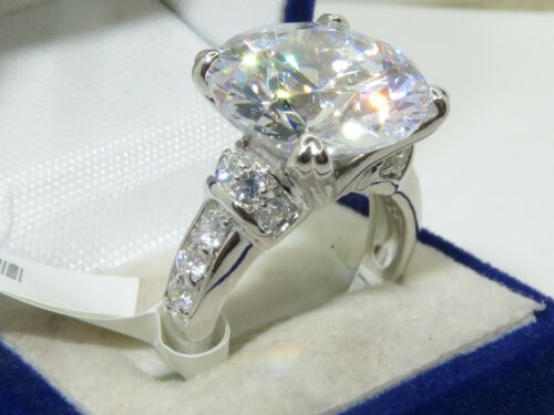 Jewellery Kingdom Ladies Silver Ring Solitaire Accents Sterling Silver Cubic Zirconia 4 Carat - Jewelry Rings - British D'sire