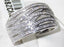 Jewellery Kingdom Ladies Silver Ring Sterling Band Pave Wavy Cubic Zirconia (Silver) - Jewelry Rings - British D'sire