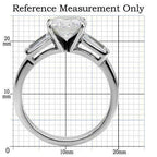 Jewellery Kingdom Ladies Silver Ring Three Stone Simulated Diamonds Stainless Steel Engagement - Jewelry Rings - British D'sire