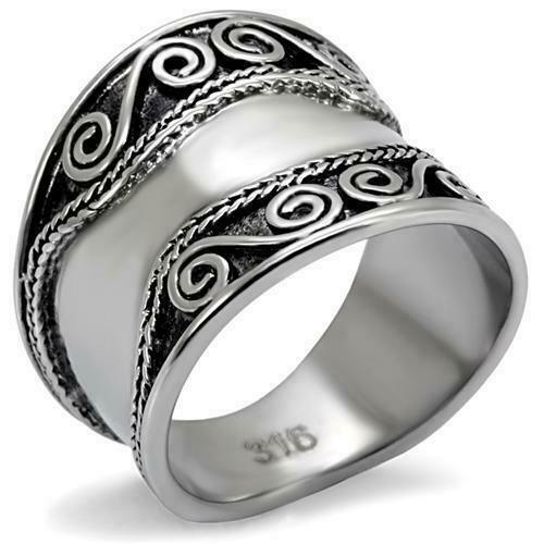 Jewellery Kingdom Ladies Silver Stainless Steel 316L Highly Polished Comfort Ring Band - Jewelry Rings - British D'sire Main image