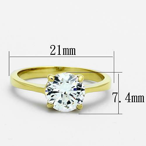 Jewellery Kingdom Ladies Solitaire 1.50carat Engagement Clear Sparkling Realistic Ring (Gold) Secondary image