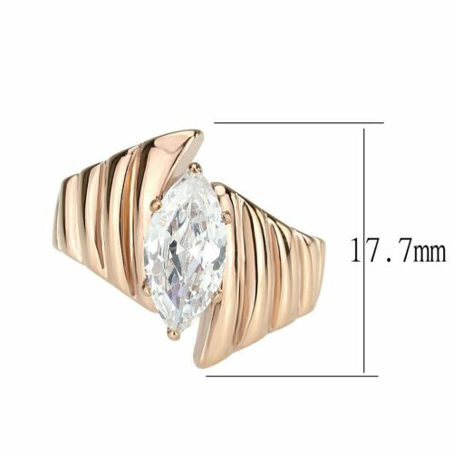 Jewellery Kingdom Ladies Solitaire Cubic Zirconia Steel 2.50K Marquise Ring (Gold) Secondary image