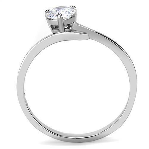 Jewellery Kingdom Ladies Solitaire 1ct Cz Solitaire Stainless Steel Engagement Ring - Jewelry Rings - British D'sire