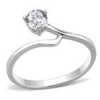 Jewellery Kingdom Ladies Solitaire 1ct Cz Solitaire Stainless Steel Engagement Ring - Jewelry Rings - British D'sire