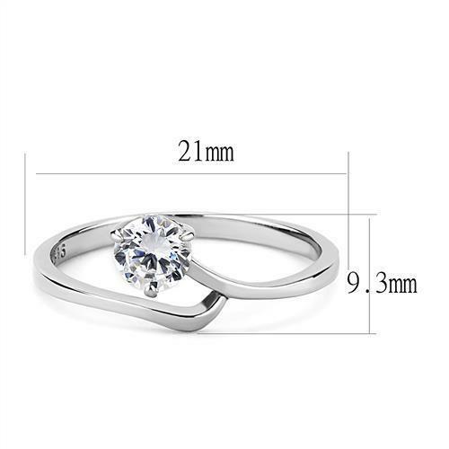 Jewellery Kingdom Ladies Solitaire 1ct Cz Solitaire Stainless Steel Engagement Ring Secondary image