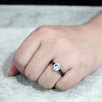 Jewellery Kingdom Ladies Solitaire 2 Carat Cubic Zirconia Stainless Steel Ring (Black) - Jewelry Rings - British D'sire