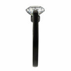 Jewellery Kingdom Ladies Solitaire 2 Carat Cubic Zirconia Stainless Steel Ring (Black) - Jewelry Rings - British D'sire