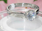 Jewellery Kingdom Ladies Solitaire 2 Carat Stainless Steel Cubic Zirconia Silver Ring - Jewelry Rings - British D'sire