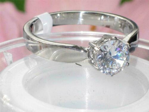 Jewellery Kingdom Ladies Solitaire 2 Carat Stainless Steel Cubic Zirconia Silver Ring - Jewelry Rings - British D'sire Main image