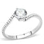Jewellery Kingdom Ladies Solitaire 2.25 Carat Engagement Cz Stainless Steel Accents Ring (Silver) - Jewelry Rings - British D'sire
