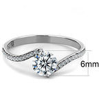 Jewellery Kingdom Ladies Solitaire 2.25 Carat Engagement Cz Stainless Steel Accents Ring (Silver) - Jewelry Rings - British D'sire