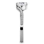 Jewellery Kingdom Ladies Solitaire 2.25 Carat Engagement Cz Stainless Steel Accents Ring (Silver) - Jewelry Rings - British D'sire