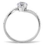 Jewellery Kingdom Ladies Solitaire 2.25 Carat Engagement Cz Stainless Steel Accents Ring (Silver) - Jewelry Rings - British D'sire