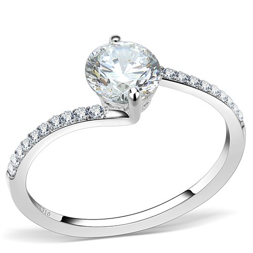Jewellery Kingdom Ladies Solitaire 2.25 Carat Stainless Steel Cubic Zirconia Ring - Jewelry Rings - British D'sire