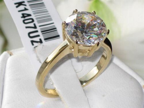 Jewellery Kingdom Ladies Solitaire 240 Carat 18kt Simulated Diamond Ring (Gold) - Jewelry Rings - British D'sire